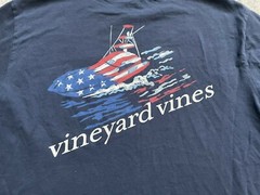 Vineyard Vines Mens X Small T Shirt Blue USA Patriotic Logo Preppy Casual