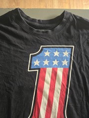 HARLEY DAVIDSON Number 1 USA Logo Flag Men’s Black Tshirt Size Medium