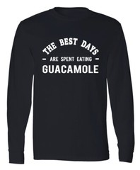 Guacamole Long Sleeve T-Shirt Avocado Vegetarian Food Funny Tee