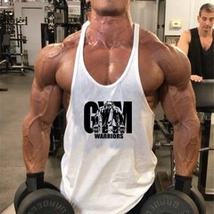 Men Cotton Gym Tank Top Y-Back Vest Sleeveless Breathable Fitness Muscle Shirt