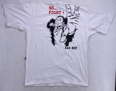 Bad Boy Martial Arts Fighter Graphic T-Shirt White Men’s Size XL Brazil Made
