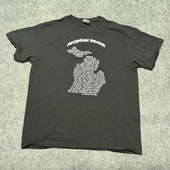 Vintage Delta Mens T-Shirt Size XL Black Michigan Rocks! Pre-Shrunk