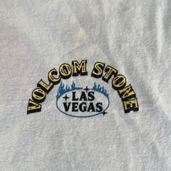 Volcom Stone Shirt L Beige Las Vegas Surf Skate Ski 420 Streetwear Happy 3191