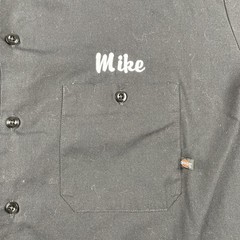 Dickies Custom Rod’s Auto Shop Work Shirt Button Up Embroidered Black XL Blend