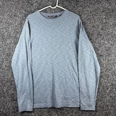 TravisMathew Mens XL Blue Heathered Slub Knit Long Sleeve Crewneck T-Shirt