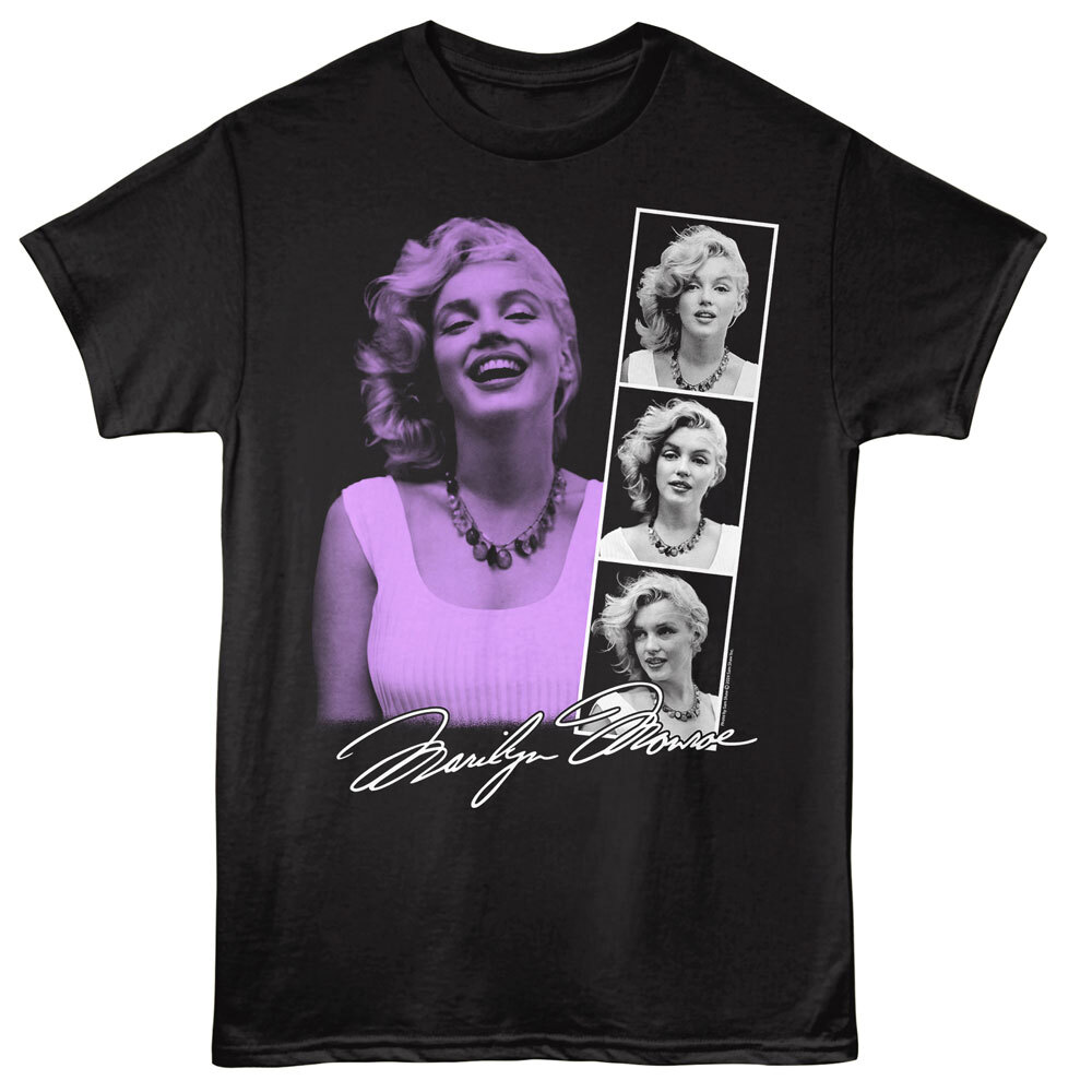Marilyn Monroe Photo Strip Pose Signed Men’s T Shirt
