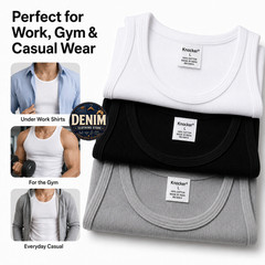 Men A-Shirt 3 6 Pack Lot Tank Top Cotton Wife Beater Ribbed Pack Undershirt S~3X