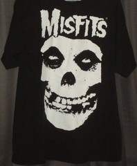 Misfits Punk Rock Band Skull Logo XL X-Large Black T-Shirt