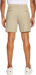 PULI Men’s Golf Dress Shorts Flat Front Hybrid 7 Inch Lightweight 38, Khaki