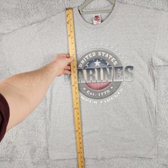 United States Marines Shirt Mens Large Gray Semper Fidelis Graphic USA Logo