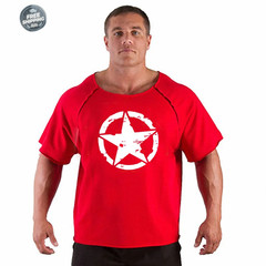 Men’s T Shirts Fitness Men Bodybuilding Shirt Batwing Sleeve Rag Shirt Gym