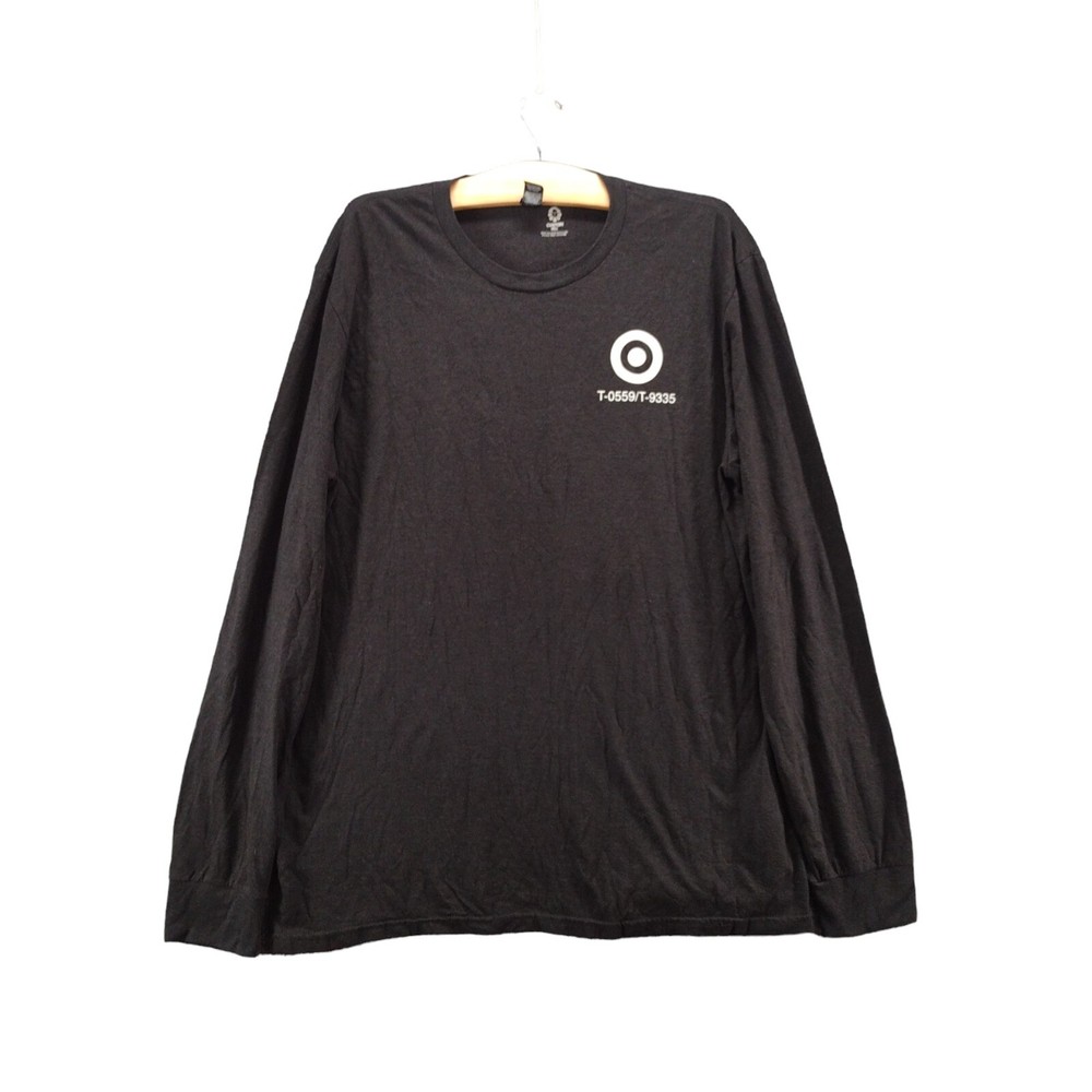 District Custom Ink Men’s Team Indy T-Shirt Large Long Sleeve Black Crew Neck