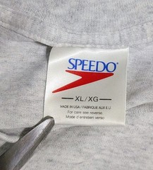 Vintage Speedo 1993 Logo Swim Surf Gray Men’s XL Shirt Single Stitch Sleeves USA