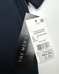 The Mens Store Bloomingdales Shirt Mens Small True Navy Supima Cotton Crewneck