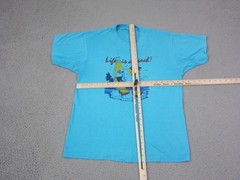 Vintage Life Is A Beach Duck Shirt Mens Medium Blue Single Stitch Beer 70s 80s