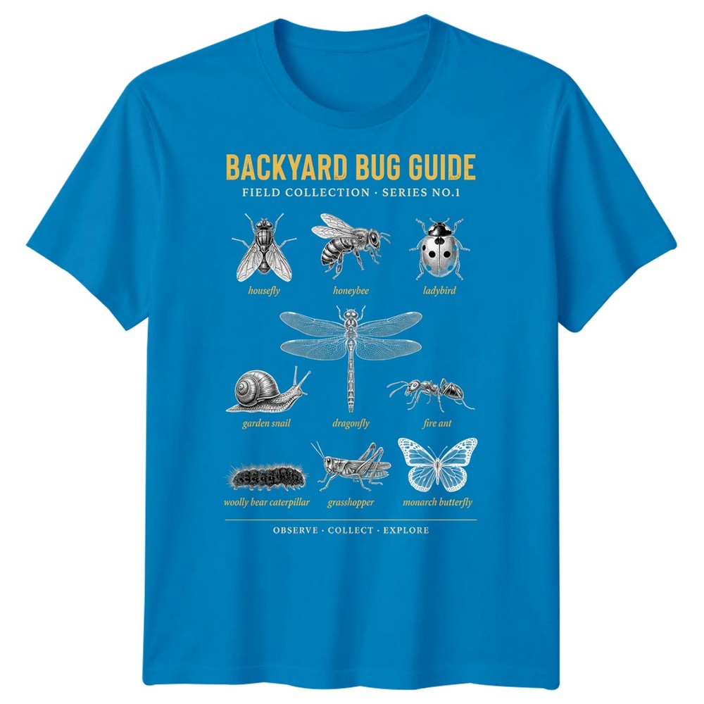 Mens Insects Hand Sketch T Shirt Nature Art Design Graphic Tee