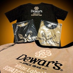 Dewar’s High-End Gold & Black SS Reversible Crew Neck Luxury Knit Shirt M-L-XL