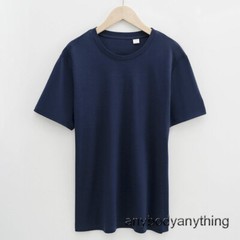 Men’s 100% Mercerized Cotton T-shirt Crew Collar Short Sleeves Casual Basic Tops