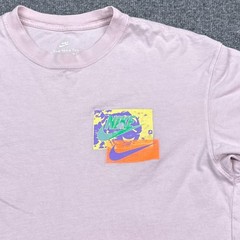 Nike Festival T Shirt Adult Size Medium Pink Big Logo Double Sided Loose Fit