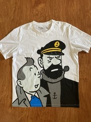 Tintin Herge Moulinsart Huge Graphic T Shirt Size L