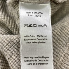 Jachs Waffle Knit Thermal Mens Large Heritage Cotton Blend Crewneck Grey Shirt