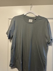 Cuts Clothing Curve Hem Tee Mens L Slate Gray Short Sleeve