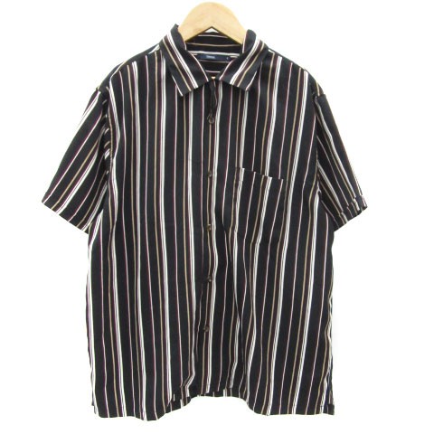 CIAOPANIC Men’s Casual Shirt L Black Polyester No Stretch Excellent Condition