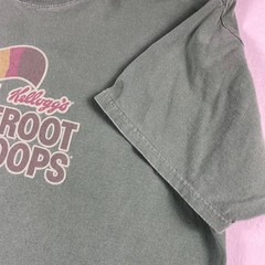 Vtg Y2K Kelloggs Froot Loops Snack Tee XL Green Toucan Sam Bird Mascot Cereal US