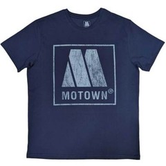 Motown Records Vintage Logo T-Shirt Blue New