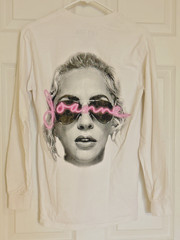 Lady Gaga T- Shirt Size Adult Small Long Sleeve White JOANNE ALBUM 2016