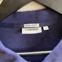 J Lindeberg Regular Fit Classic Designer Polo Pique Cotton Size Large Golf Navy