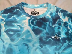 Habit Turtle Pond Long Sleeve Ombre Performance Tee Water Shirt Size Small