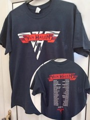 Van Halen 2015 Tour T Shirt Size Large Navy Blue Great Condition 2 Sided