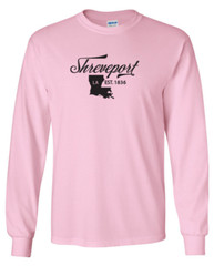 Shreveport Louisiana State T-Shirt Long Sleeve Graphic Tee Unisex apparel Design