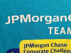 2005 JPMorgan Chase Corporate Challenge Team Adult Cyan XL TShirt