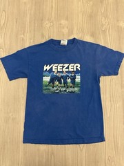 Vintage 2002 Weezer Enlightenment Tour T-Shirt Medium Blue Y2K Alstyle AAA
