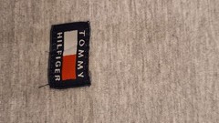 Tommy Hilfiger Jeans T-Shirt Gray Logo Flag Graphic Regular Fit Men’s Size L
