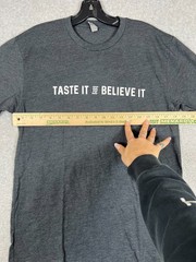 Men’s Next Level Apparel Gray Short Sleeve T-Shirt Size Medium – Design