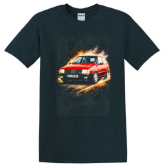 Fiat Uno Turbo ie MK1 Old Car Racing T Shirt Classic Hatchback Tee