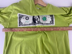 Supreme FW17 Dollar Tee Size Medium Lime Green Graphic Logo Authentic T Shirt