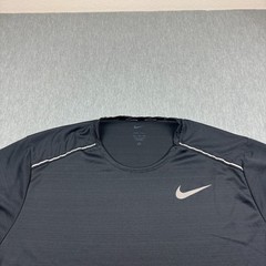 Nike T-Shirt Mens 2XL XXL Black Dri-Fit Miler Running Training Athletic Workout