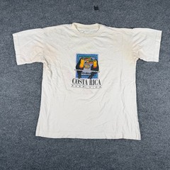 Costa Rica T-Shirt Mens Size M White Toucan Pura Vida Souvenir Graphic Cotton