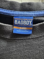 Vintage BADBOY Men’s XL Remember Frank White Graphic Print Crew Neck Tee Black