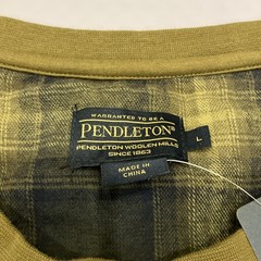 Pendleton Every Wear Mens Large Long Sleeve Button Henley Shirt Olive Green NWT
