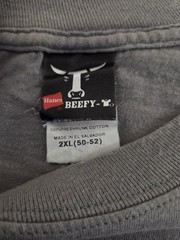 GORGEOUS LIGHT GREY BATMAN 66 TV SHOW EMBLEM SHIRT RARE size 2XL Hanes Beefy-T