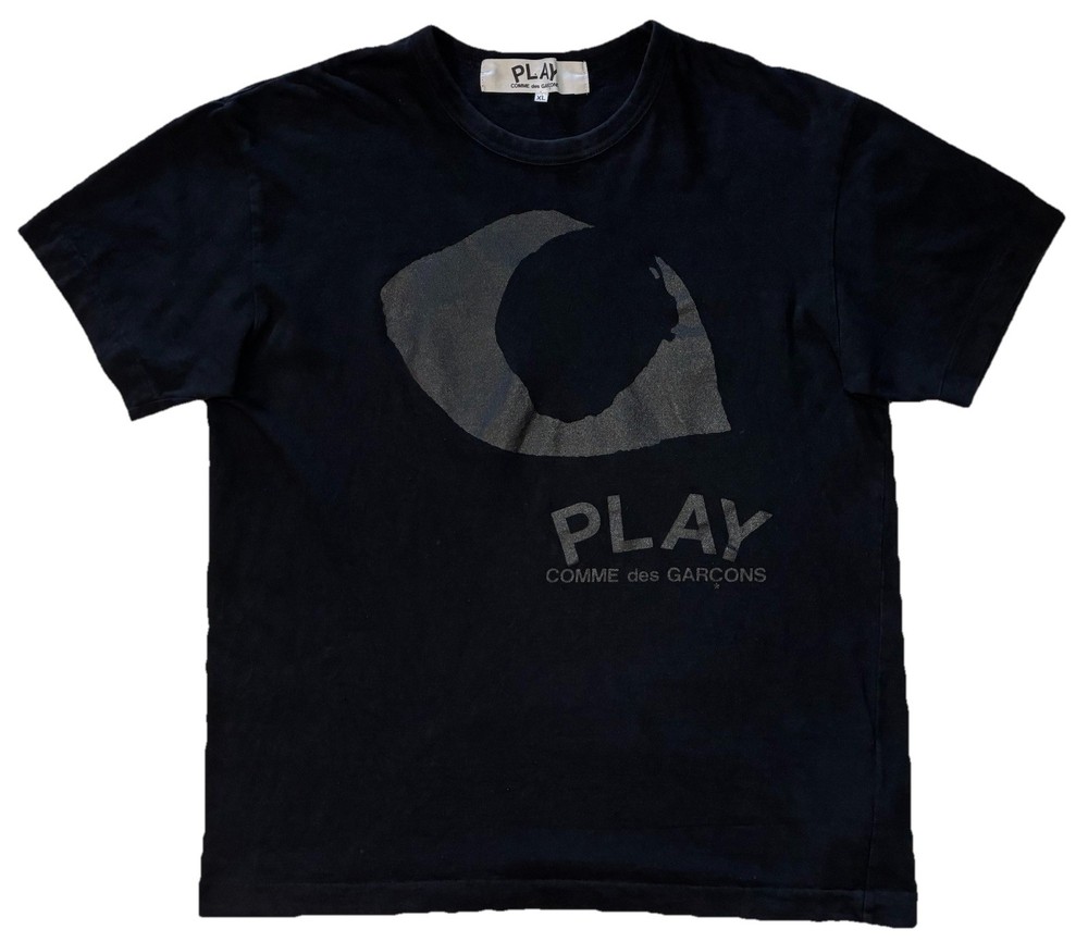 CDG Play Comme Des Garcons T Shirt Mens XL Split Eye Double Sided Japan AZ-T192