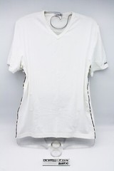 T-Shirt M/Short – V, Men, (Fibers), White + Black R204 Cacharel Homme