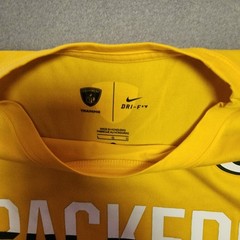 NEW NIKE GREEN BAY PACKERS NFL DRI-FIT YELLOW ON FIELD T-SHIRT MEN’S – Large