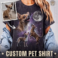 Custom Vintage Pet Photo Comfort Tee Personalized Animal Lover Gift Design