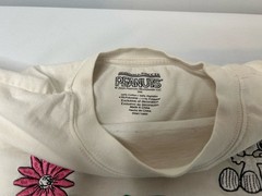 Peanuts Snoopy Radiate Happiness T-Shirt Small Cream Graphic Tee Cotton